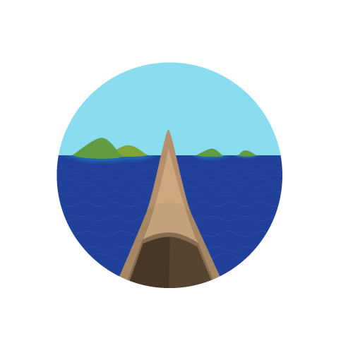 bow of canoe