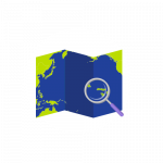 A map with a zoom tool
