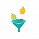 A filter with fruits