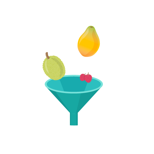 A filter with fruits